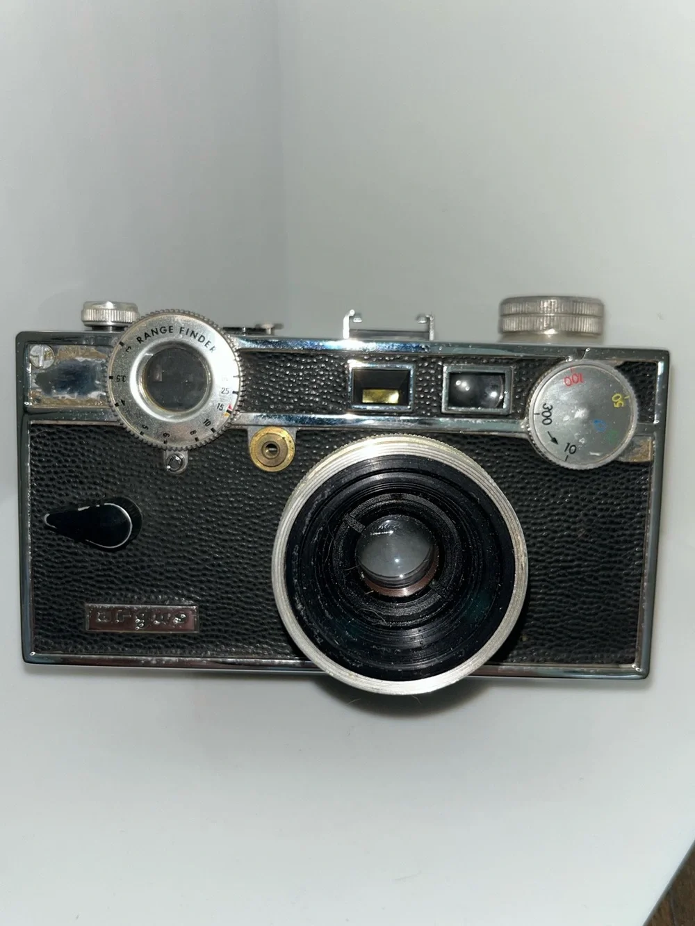 Argus Vintage Rangefinder Film Camera, Black: W/ Leather Case Included: Untested